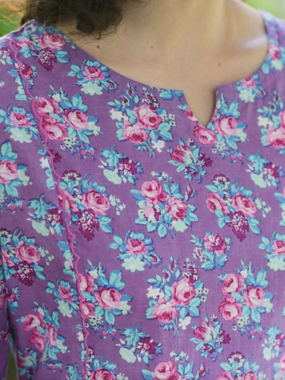 April Cornell Lizzy's Bouquet Dress in Dark Periwinkle Size M - Picture 3 of 10